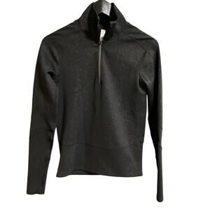 Lululemon Run to Reset Half Zip Size XXS XS Black Speckle Emboss Pullover